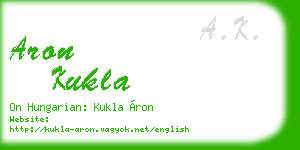 aron kukla business card